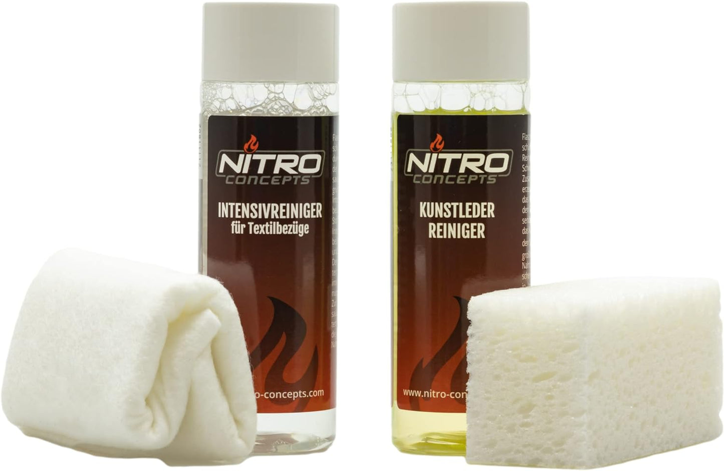 Textil Reinigungsmittel 100ml für Gaming Stühle - Nitro Concepts | Textilpflege & Schutz mit Schwamm Inklusive