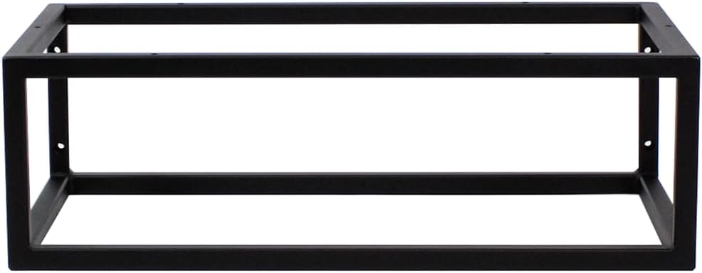 FERRO Wandkonsole Schwarz – Waschtisch Halterung aus Stahl für Waschtischplatte – Möbelkufen Design, Konsolenträger modern