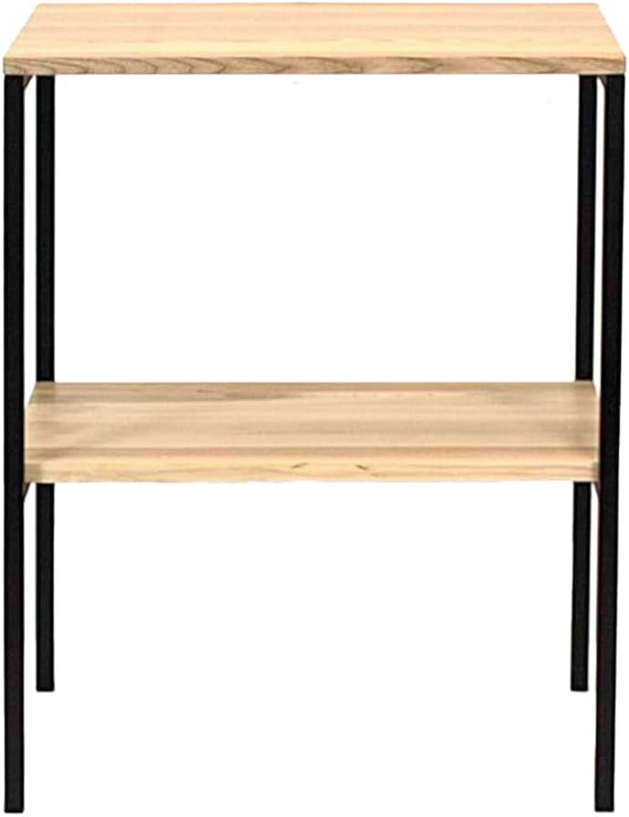 FERRO Waschtisch Konsole 60x35x75 cm – Moderner Konsolentisch mit Ablage – Badmöbel aus Eschenholz