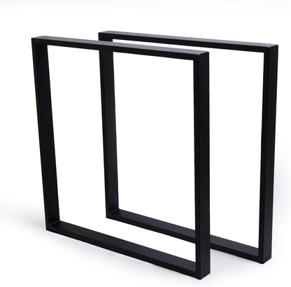 FERRO Tischbeine Metall Schwarz 72 cm – Modernes Tischgestell aus Stahl 2 mm – Tischfüße mit 8 mm Bohrungen & Kunststoffkappen