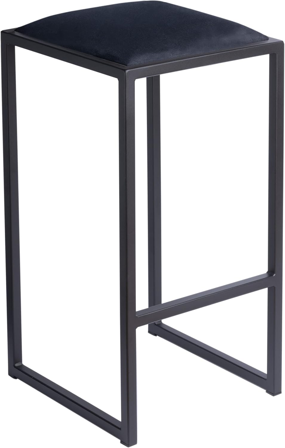 FERRO Barhocker ohne Lehne – Metall Barstuhl mit Polstersitz im Loft Design