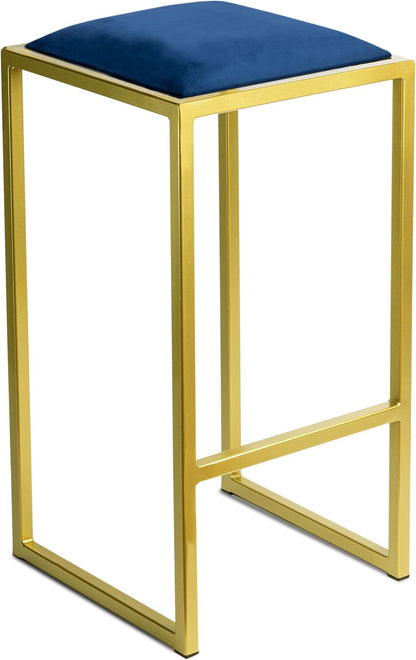 FERRO Barhocker ohne Lehne – Metall Barstuhl mit Polstersitz im Loft Design