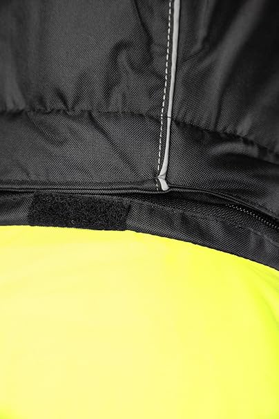 Winter Arbeitsjacke Herren wasserdicht & warm gefüttert – reflektierende Warnschutzjacke mit Kapuze für Baustelle, Lager & Arbeit