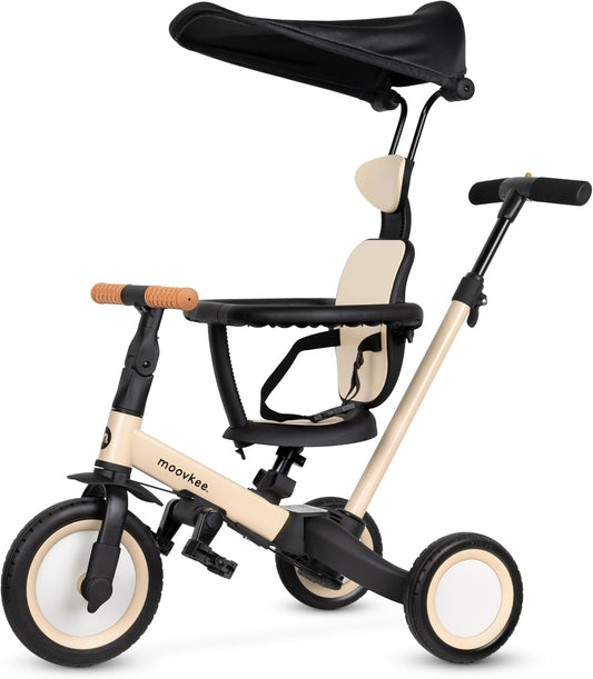 moovkee. 6-in-1 Kinderdreirad mit Schubstange & Sonnendach – Dreirad ab 1 Jahr bis 5 Jahre