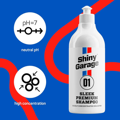 Shiny Garage Sleek Premium Autoshampoo 500ml - Effektiver Auto Reiniger für Ihre Autowäsche