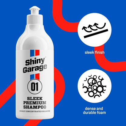 Shiny Garage Sleek Premium Autoshampoo 500ml - Effektiver Auto Reiniger für Ihre Autowäsche