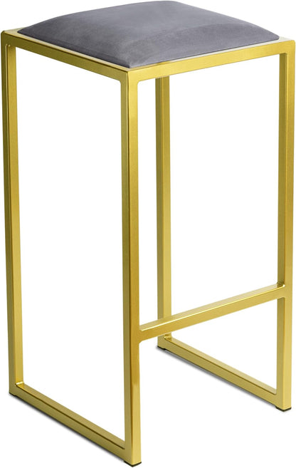 FERRO Barhocker ohne Lehne – Metall Barstuhl mit Polstersitz im Loft Design