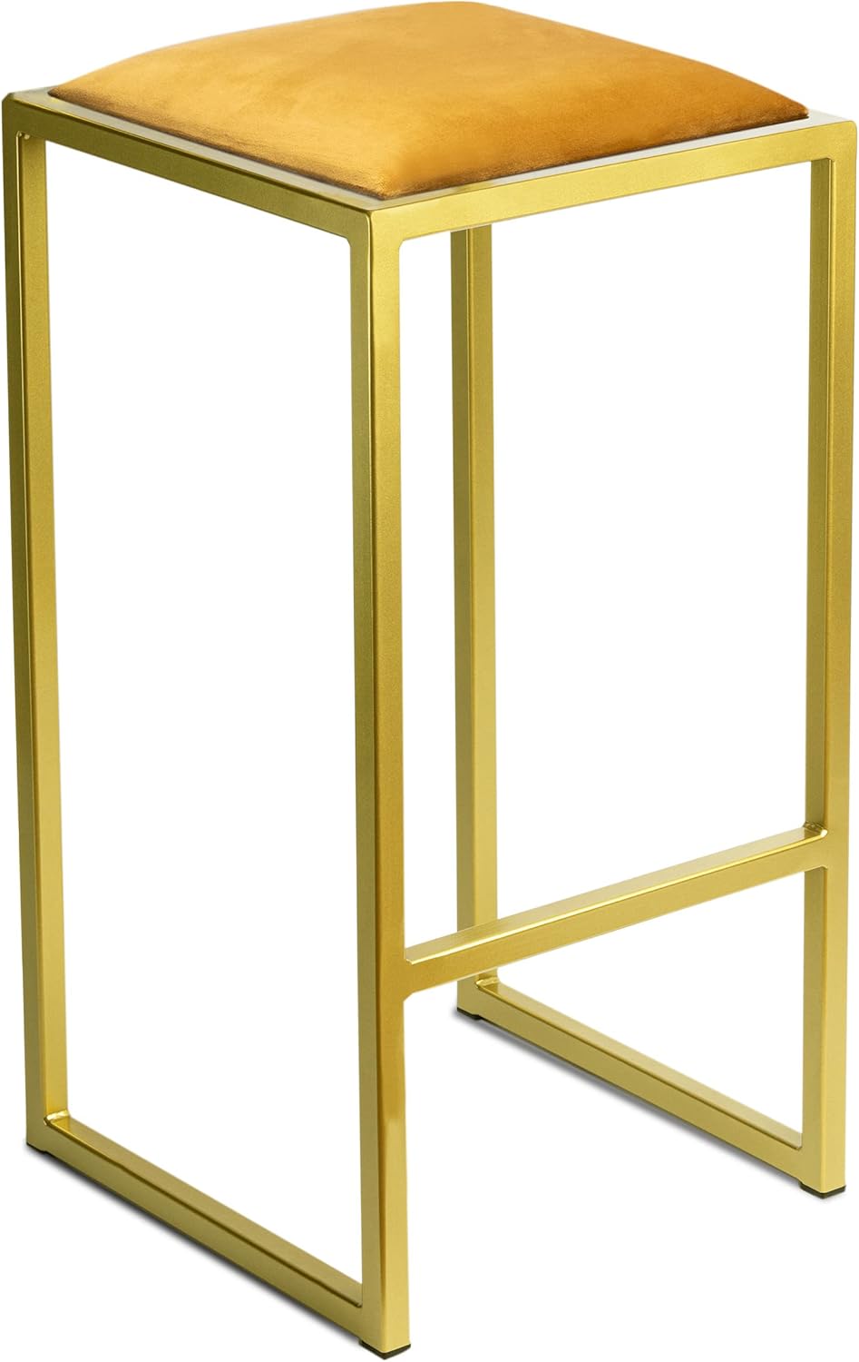 FERRO Barhocker ohne Lehne – Metall Barstuhl mit Polstersitz im Loft Design