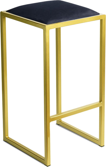 FERRO Barhocker ohne Lehne – Metall Barstuhl mit Polstersitz im Loft Design
