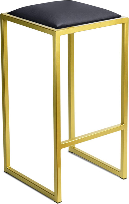 FERRO Barhocker ohne Lehne – Metall Barstuhl mit Polstersitz im Loft Design