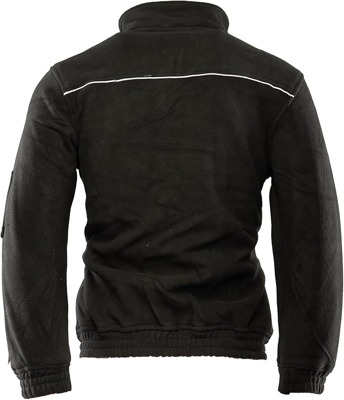 Seven Kings Herren Fleecejacke Arbeit Warm – Robuste Strickfleecejacke mit Taschen & Reißverschluss