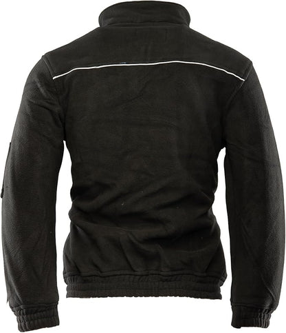 Seven Kings Herren Fleecejacke Arbeit Warm – Robuste Strickfleecejacke mit Taschen & Reißverschluss
