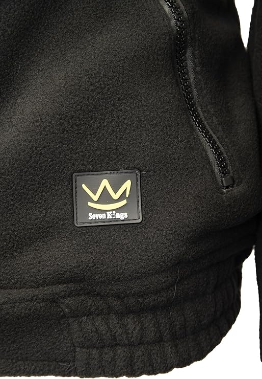 Seven Kings Herren Fleecejacke Arbeit Warm – Robuste Strickfleecejacke mit Taschen & Reißverschluss