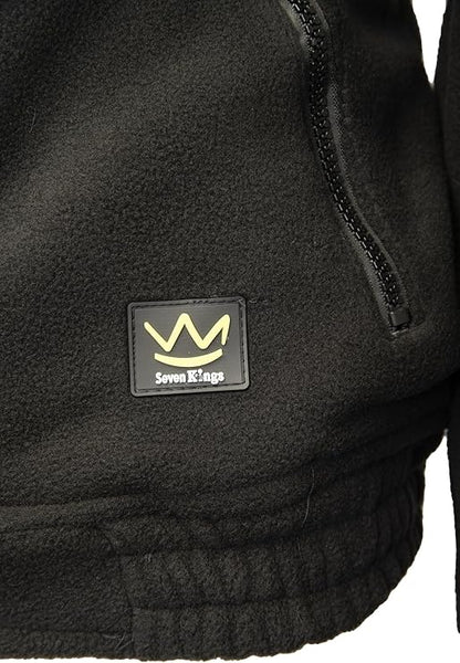 Seven Kings Herren Fleecejacke Arbeit Warm – Robuste Strickfleecejacke mit Taschen & Reißverschluss