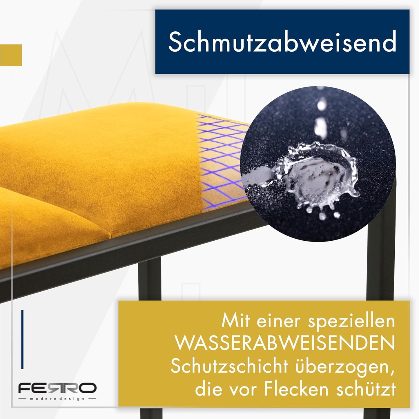 FERRO Sitzbank 64,5 cm – Handgefertigte Flurbank - Loft Design für kleine Garderoben