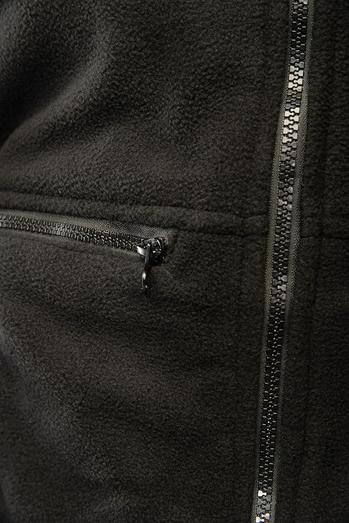 Seven Kings Herren Fleecejacke Arbeit Warm – Robuste Strickfleecejacke mit Taschen & Reißverschluss