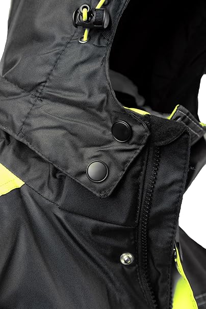 Winter Arbeitsjacke Herren wasserdicht & warm gefüttert – reflektierende Warnschutzjacke mit Kapuze für Baustelle, Lager & Arbeit