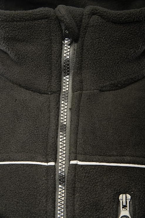 Seven Kings Herren Fleecejacke Arbeit Warm – Robuste Strickfleecejacke mit Taschen & Reißverschluss