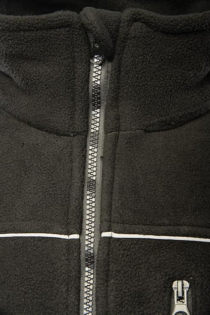 Seven Kings Herren Fleecejacke Arbeit Warm – Robuste Strickfleecejacke mit Taschen & Reißverschluss