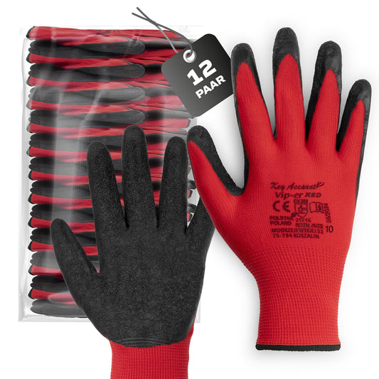 Covent VIP-ER RED Arbeitshandschuhe Herren – Montagehandschuhe EN388 2121X – Schutzhandschuhe für Bau, Logistik & Umzug – Kategorie II