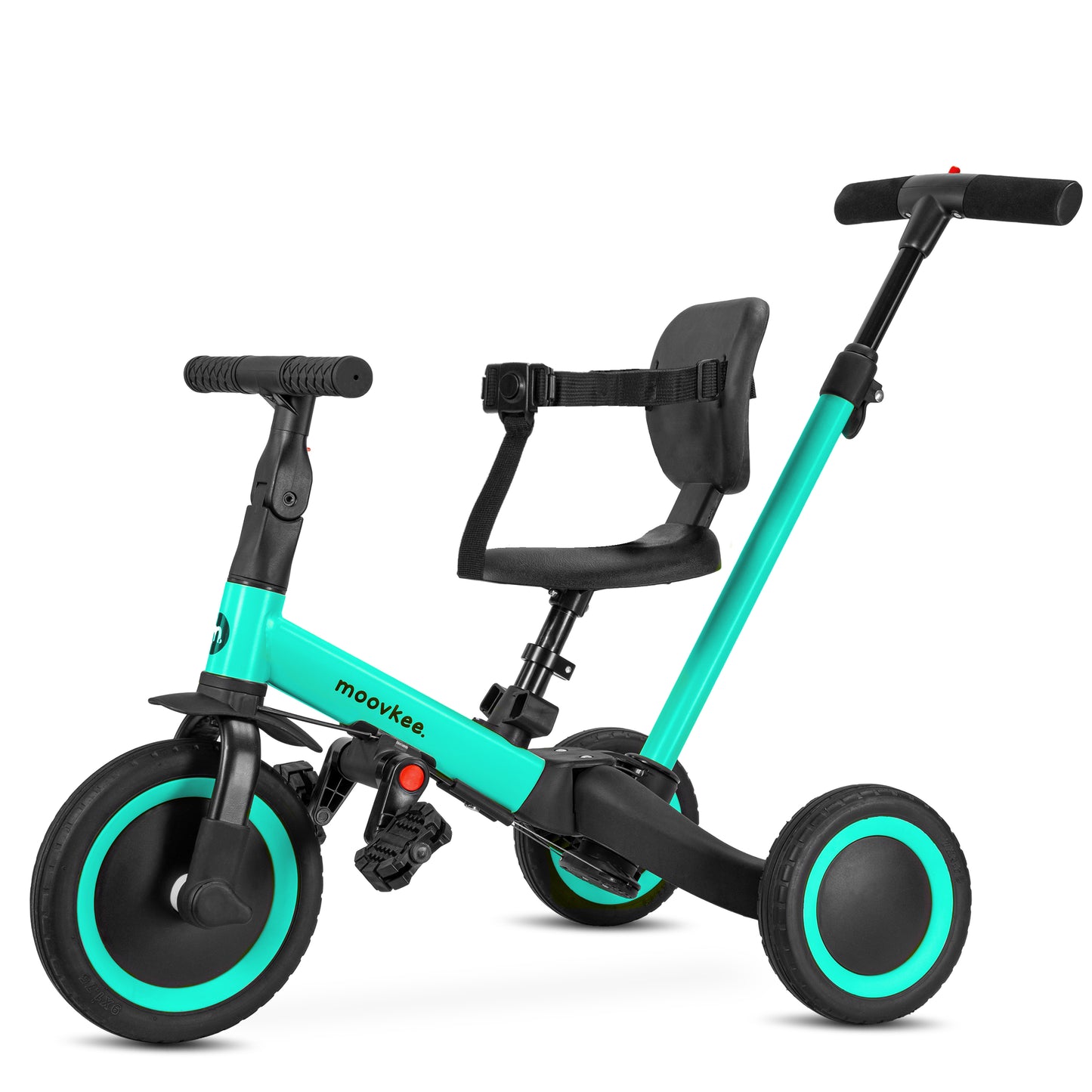 moovkee. Laufrad Kinder 6in1 - Dreirad mit Stange ab 1 Jahr