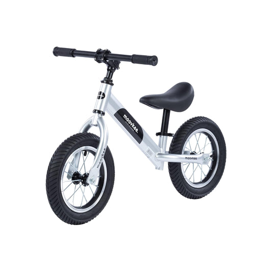 Laufrad Kinder ab 2 Jahre - Lauflernrad bis 30kg mit rutschfesten Griffen - Silber/ Orange