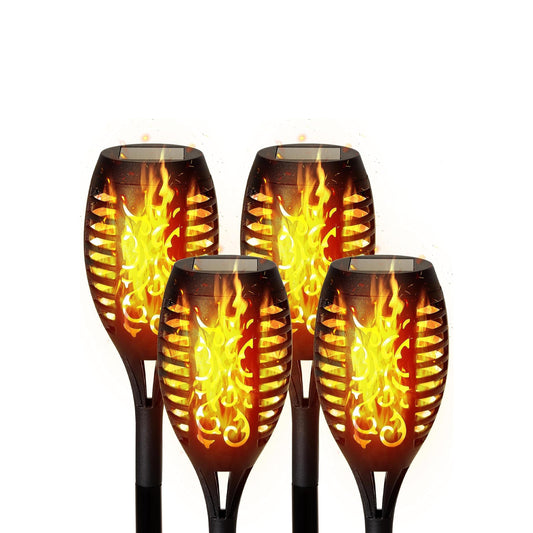 Saska Garden Solar Fackeln mit Flammeneffekt - LED Solarlampen Wasserdicht (IP44) Für Terrassen und Garten